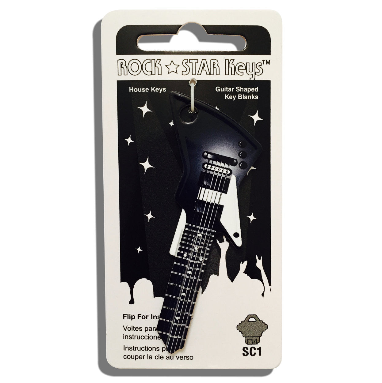 Black EXP Guitar Shaped Rock Star Key