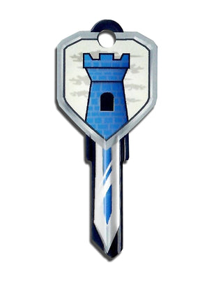 Blue Castle Shield and Sword Shaped Wonder Key! NEW!