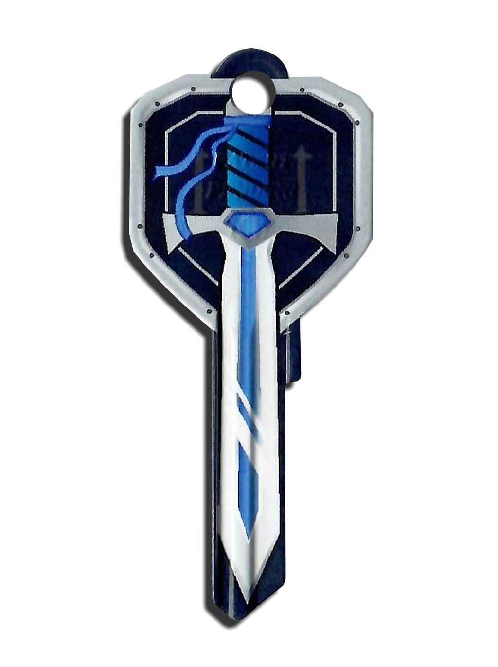 Blue Castle Shield and Sword Shaped Wonder Key