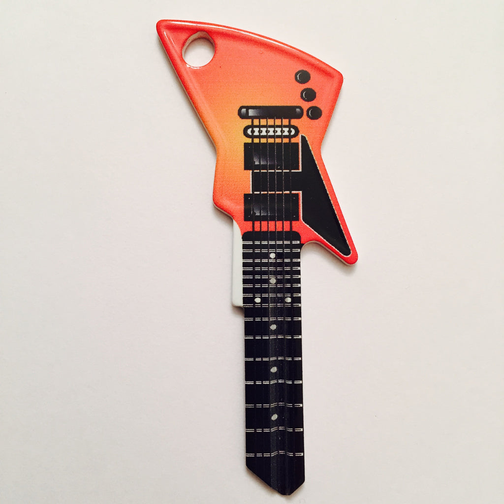 2 Orange EXP Guitar Shaped Rock Star Keys