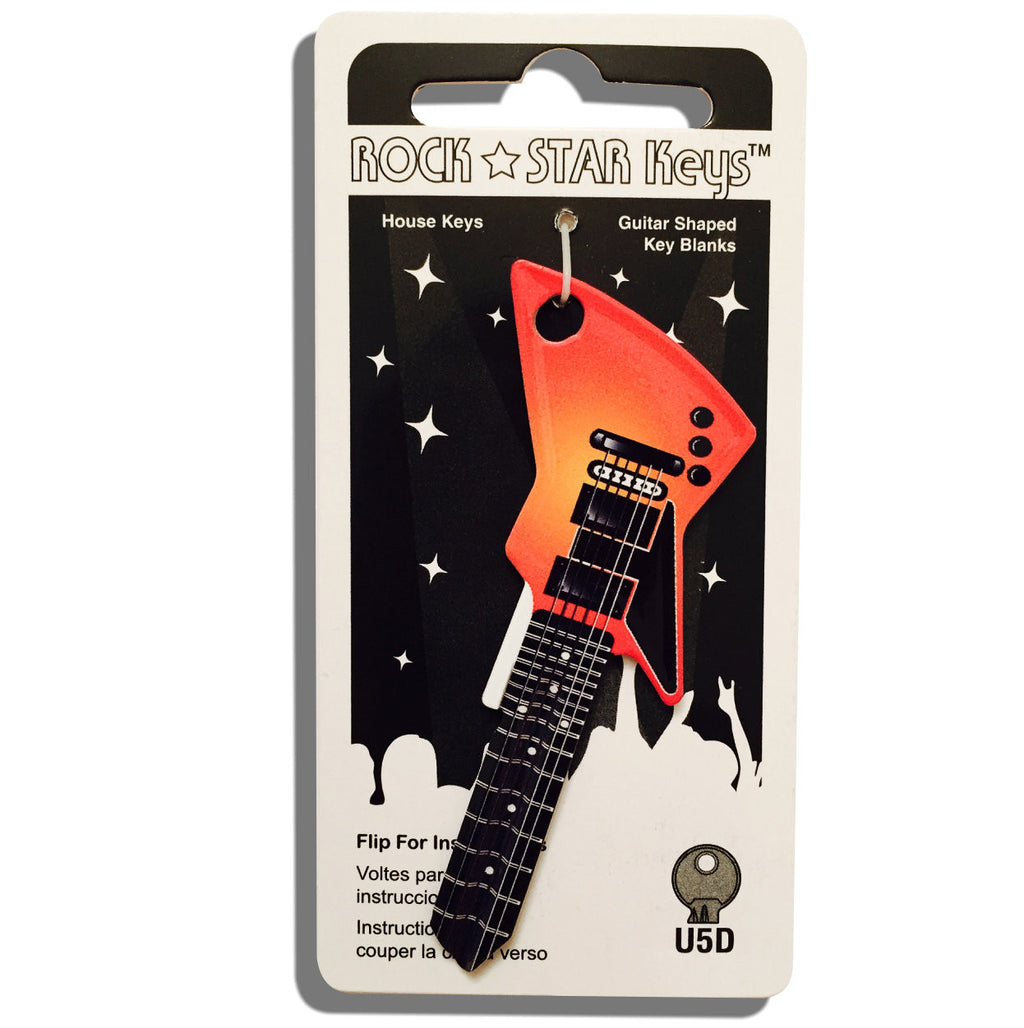 Orange EXP Guitar Shaped Rock Star Key