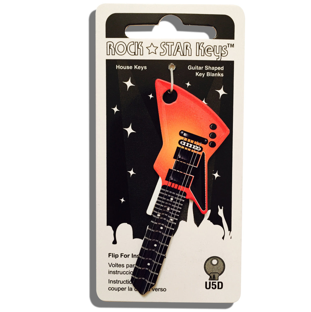 Orange EXP Guitar Shaped Rock Star Key