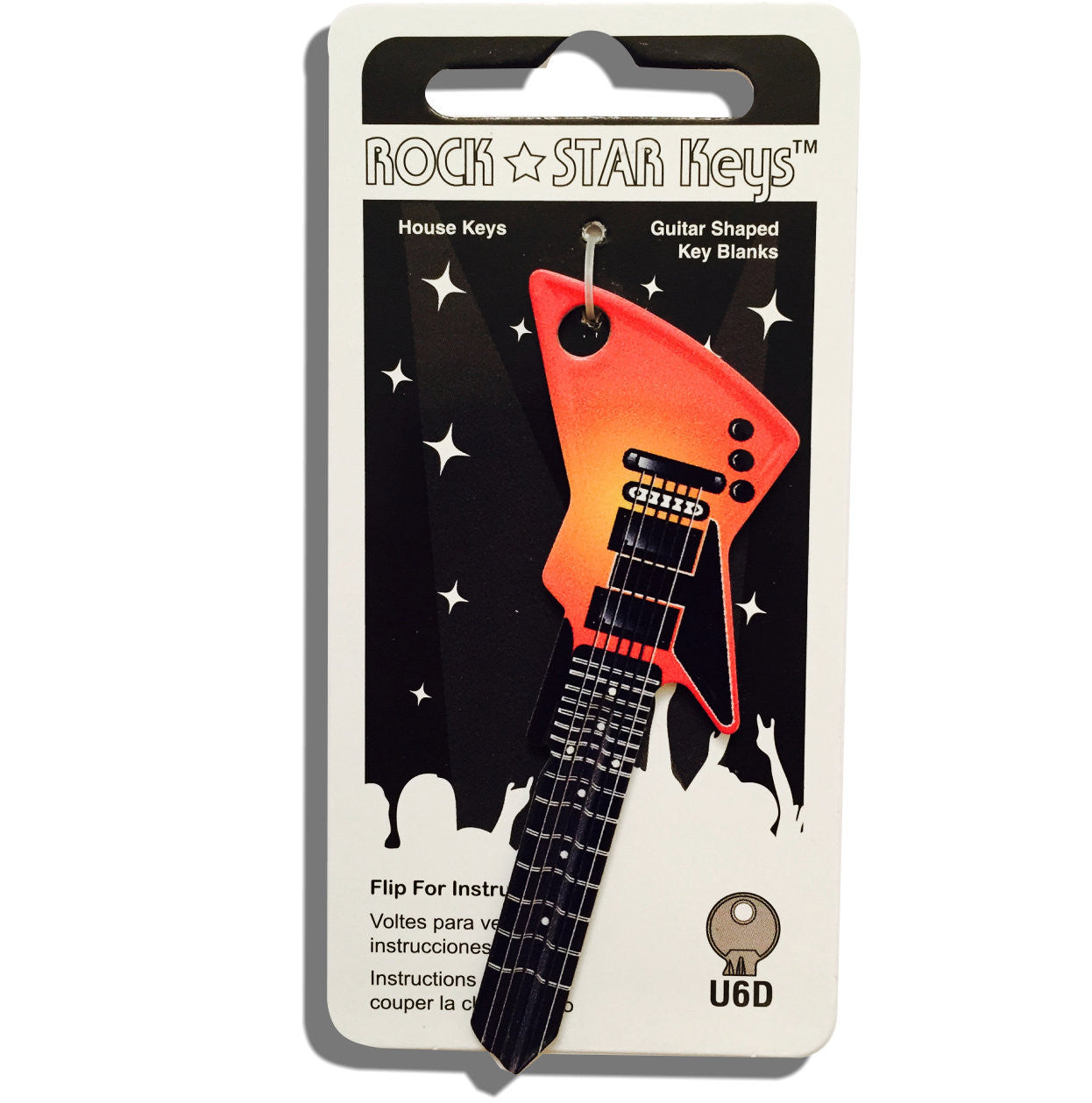 Orange EXP Guitar Shaped Rock Star Key