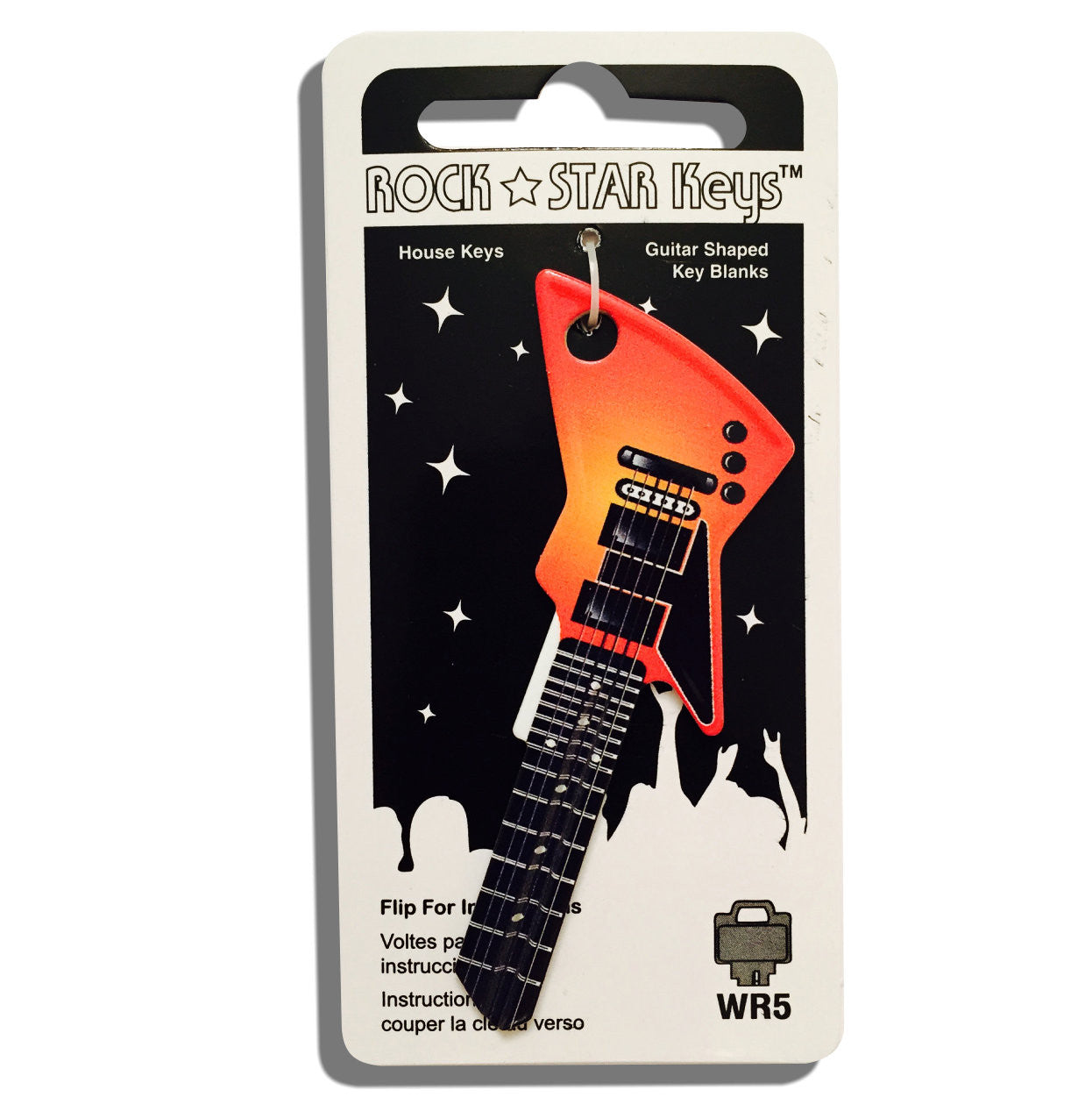 Orange EXP Guitar Shaped Rock Star Key