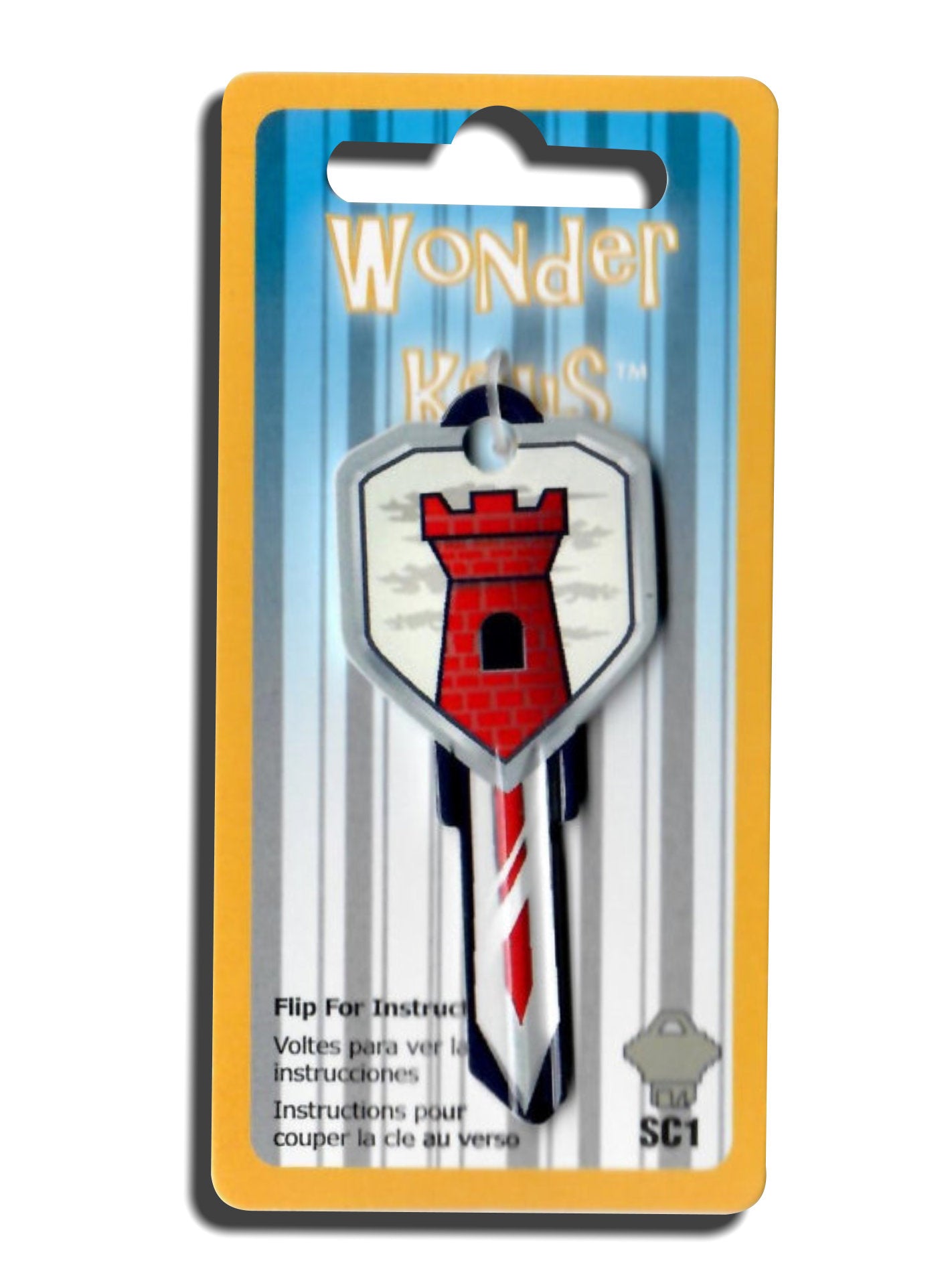 Red Castle Shield and Sword Shaped Wonder Key! NEW!