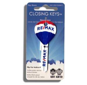 100 Pcs. RE/MAX Hot Air Balloon Shaped Keys - Updated RE/MAX Finish