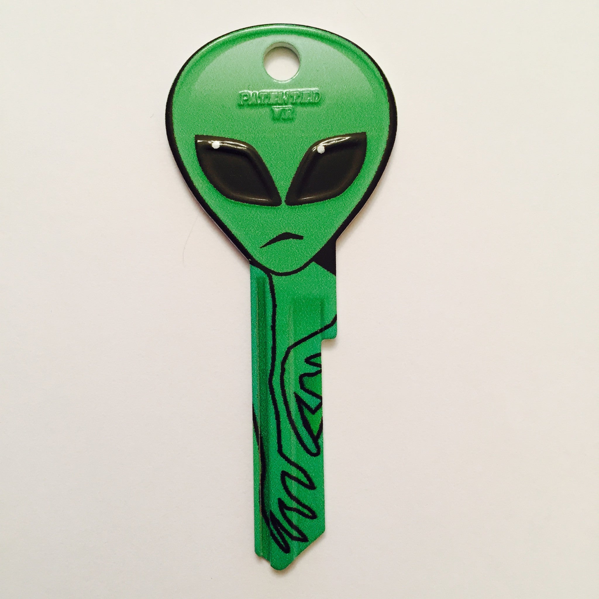 Green Alien Head Shaped Space Key