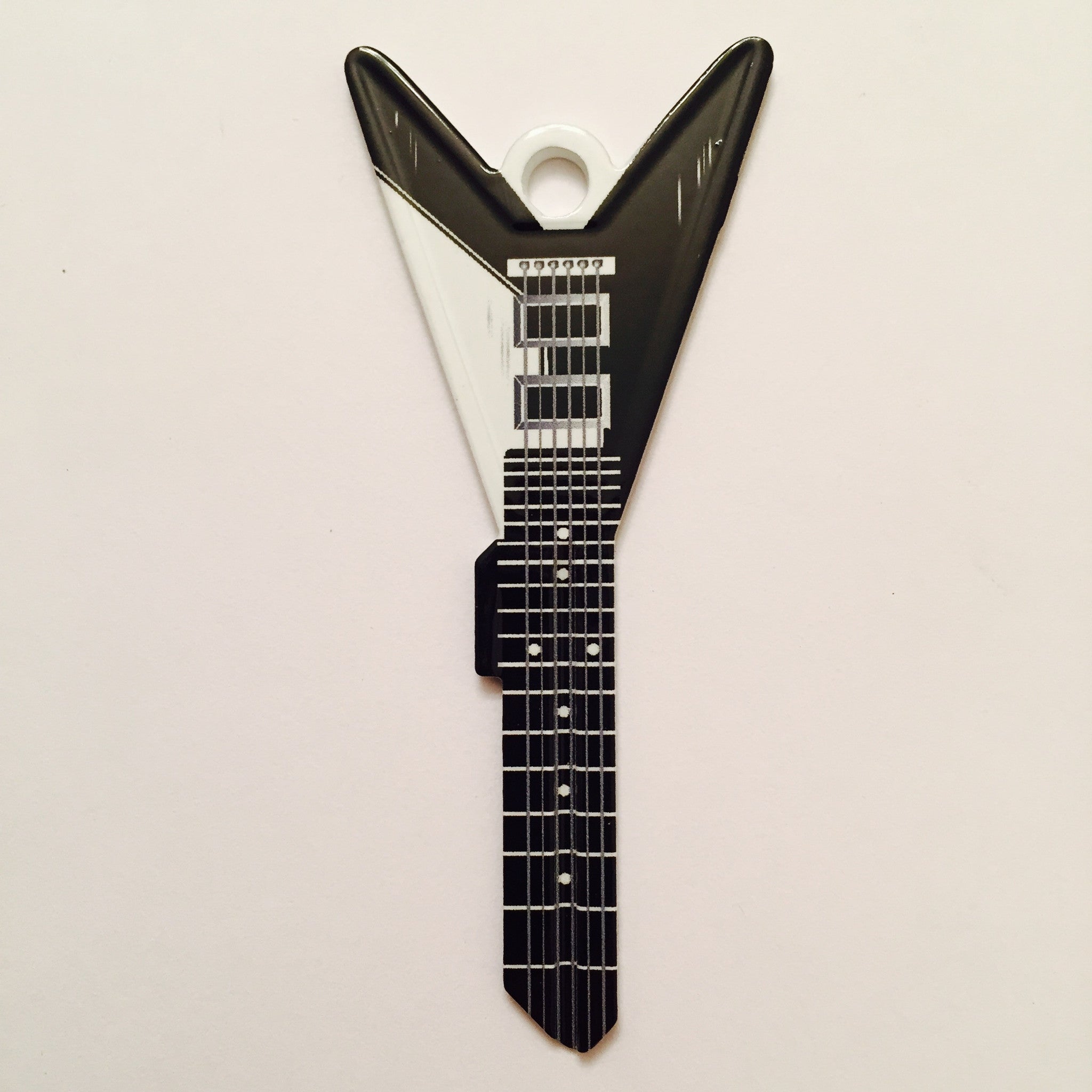 Black V Guitar Shaped Rockin' Key