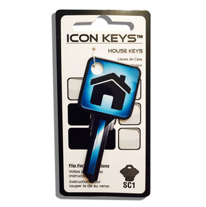 Blue House Over Sized Head ICON Key