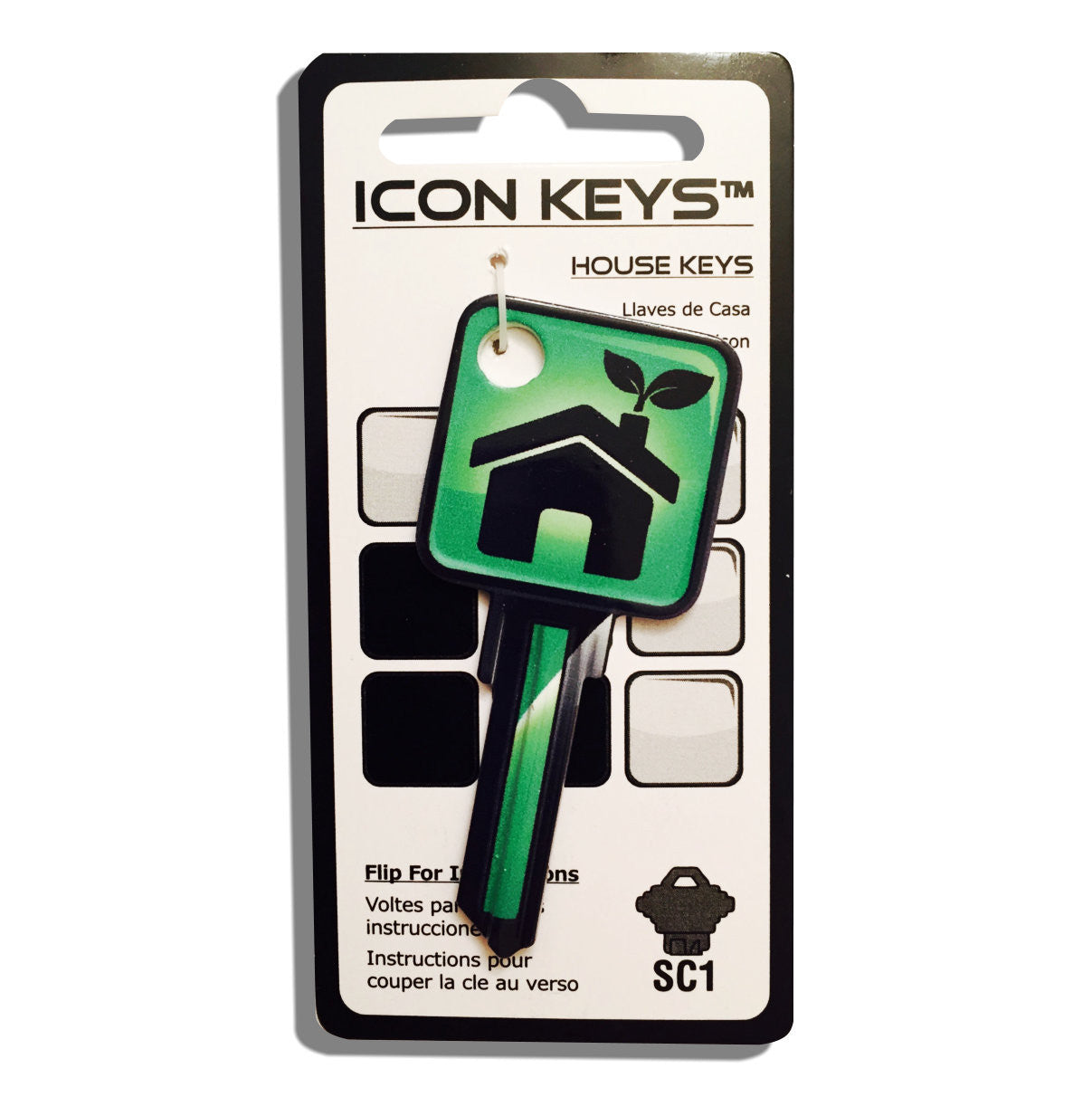Keybrid House Key – Key And Key Ring In One – SC1 KW1 Blank