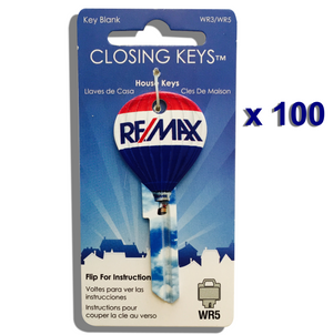 100 Pcs. OLD LOGO - RE/MAX Hot Air Balloon Shaped Keys