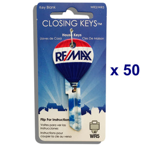 50 Pcs. RE/MAX Hot Air Balloon Shaped Keys - Updated RE/MAX Finish